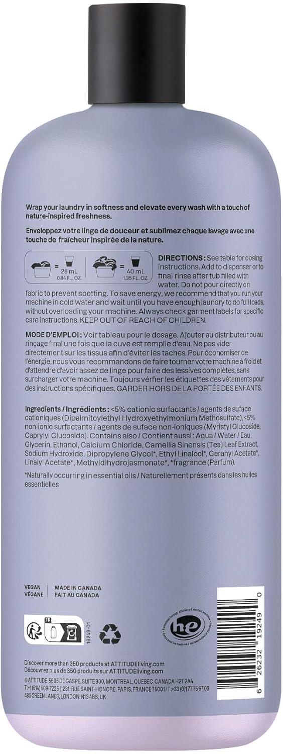 image:imageATTITUDE Liquid Fabric Softener Natural Origin Ingredients For White and Colored Clothing Deodorizes Gentle on Delicate skin Infused With Essential Oils Geranium amp Lemongrass 38 Loads 32 Fl OzLemon  Rosewood