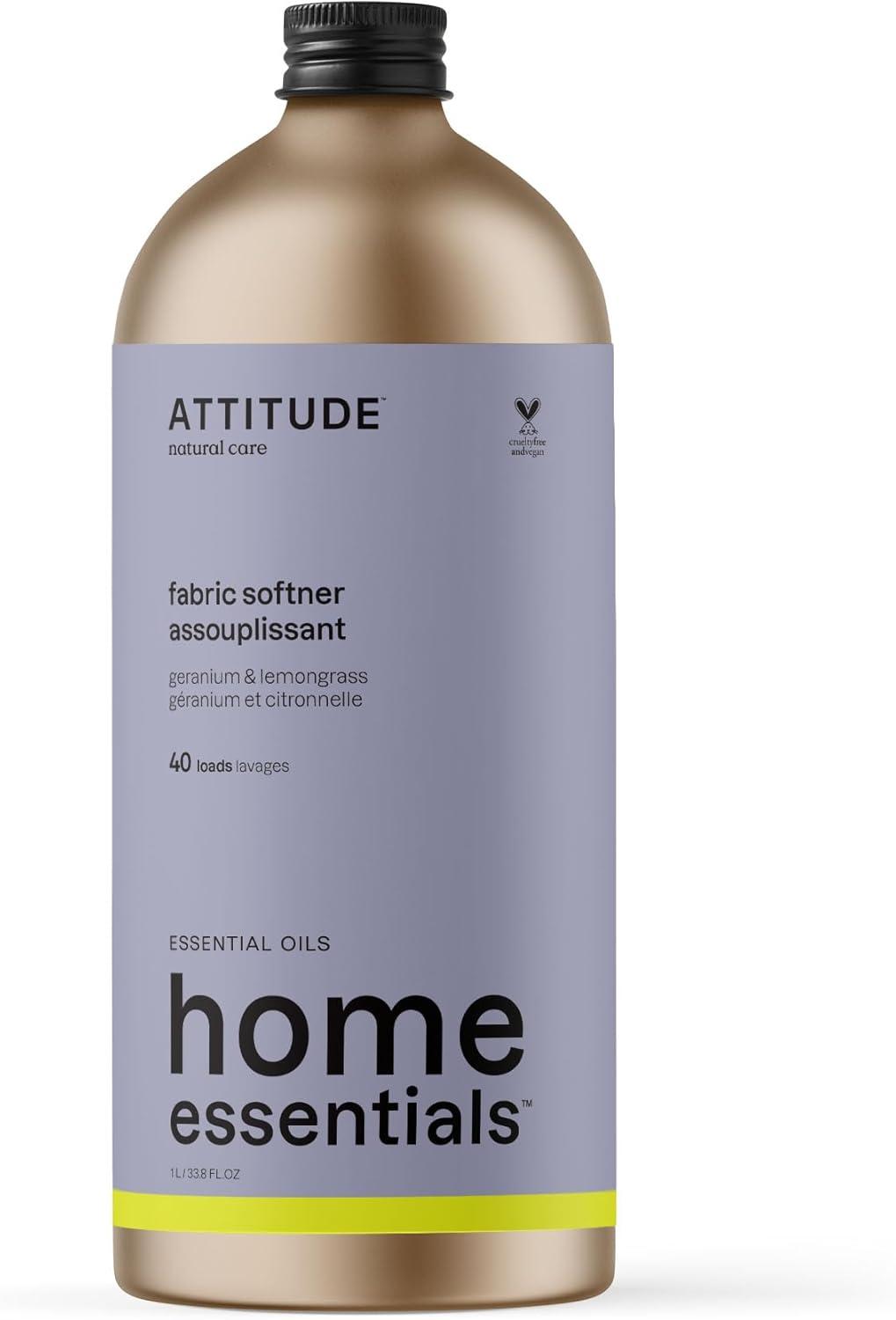 image:imageATTITUDE Liquid Fabric Softener Natural Origin Ingredients For White and Colored Clothing Deodorizes Gentle on Delicate skin Infused With Essential Oils Geranium amp Lemongrass 38 Loads 32 Fl OzGeranium  Lemongrass